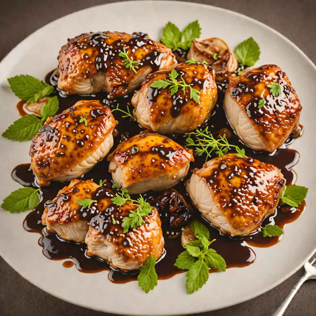 Pan-Roasted Chicken Thighs with Maple-Balsamic Glaze