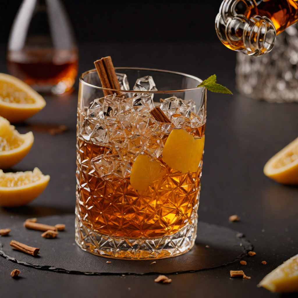 Dark Rum Spiced Maple Old Fashioned