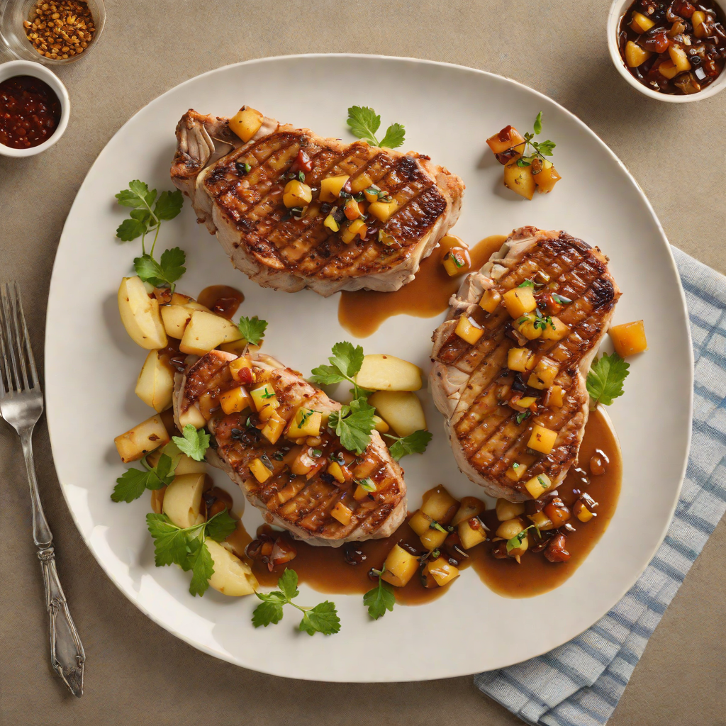 Pan-Seared Pork Chops with Spiced Apple Chutney