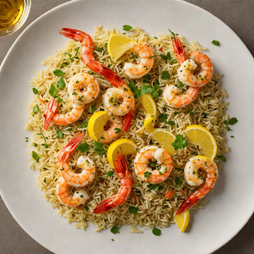 Lemon-Garlic Shrimp with Herbed Rice Pilaf