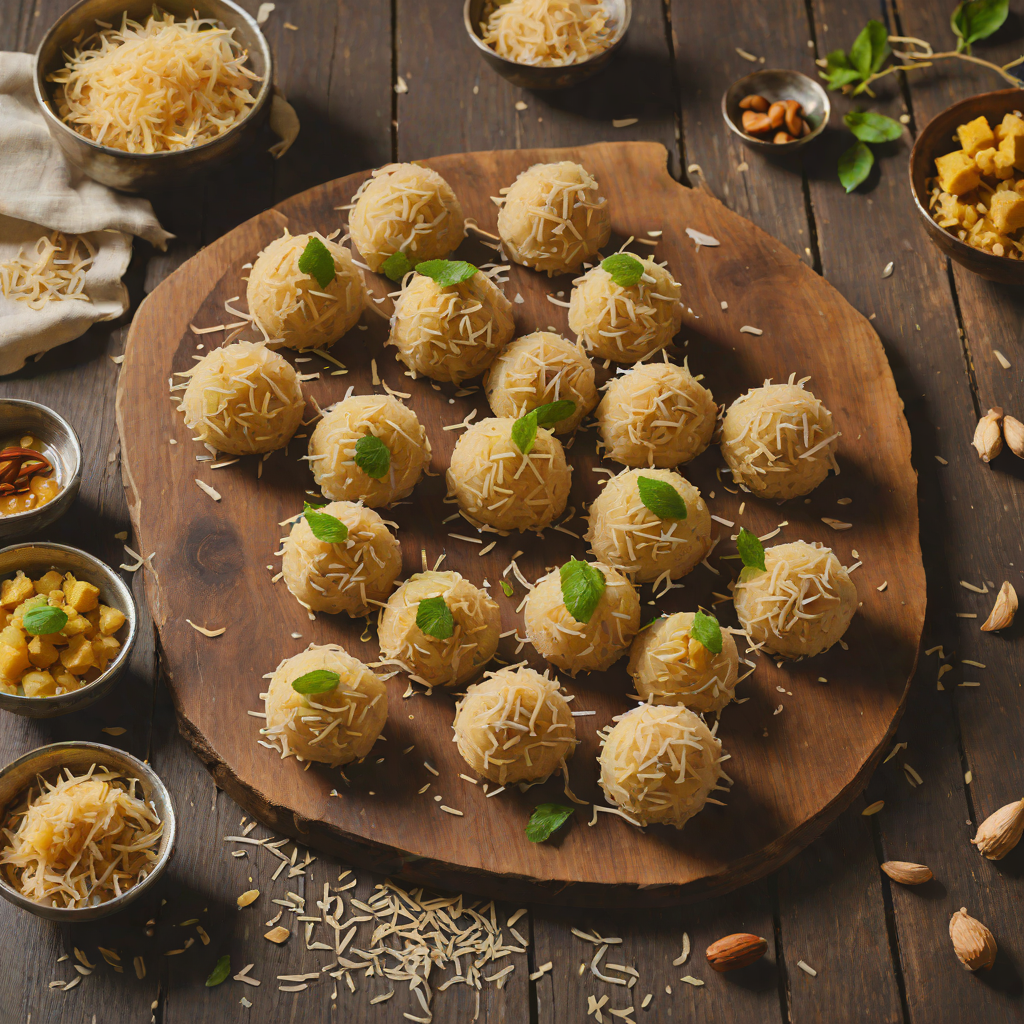 Sweet Farsan-Style Mawa and Coconut Ladoo