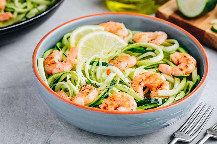 Turmeric-Ginger Shrimp & Zucchini Noodles