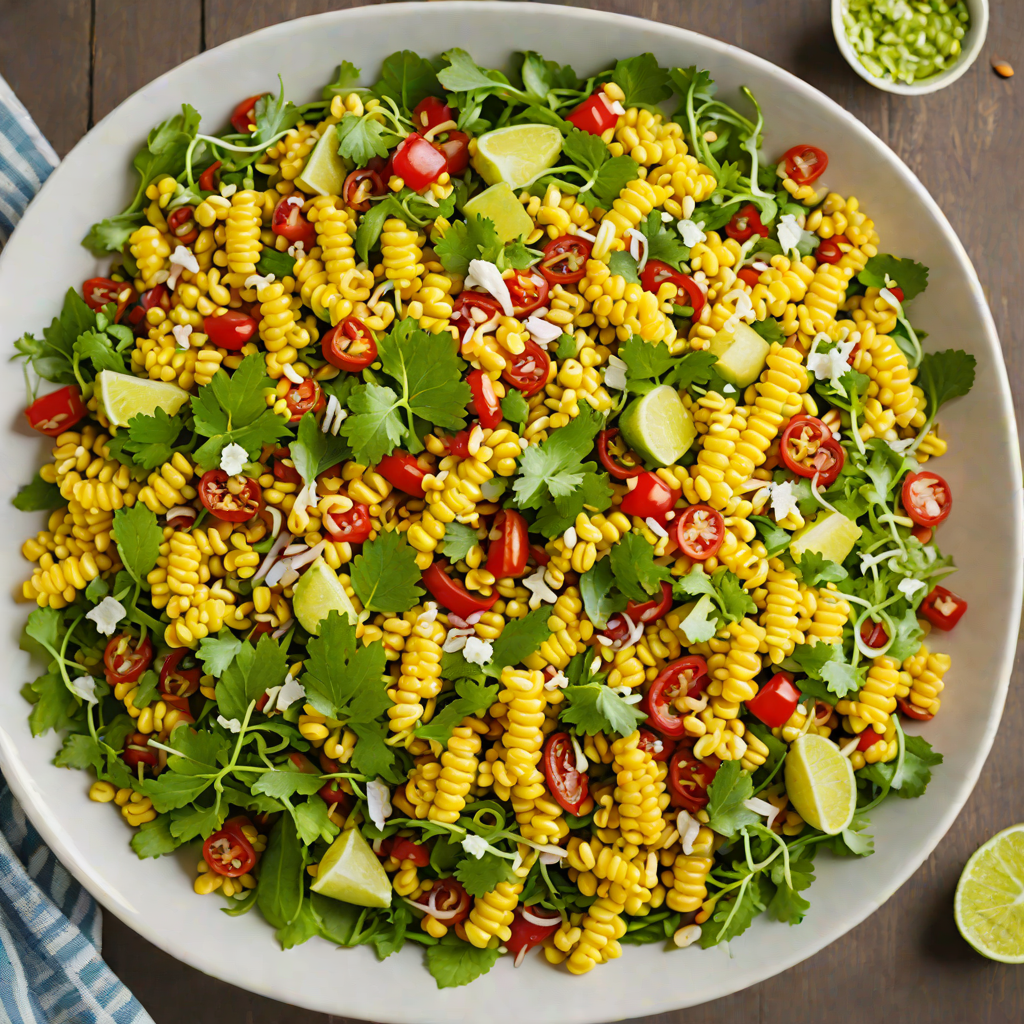 Toasted Corn and Chili Salad with Fresh Lime Dressing