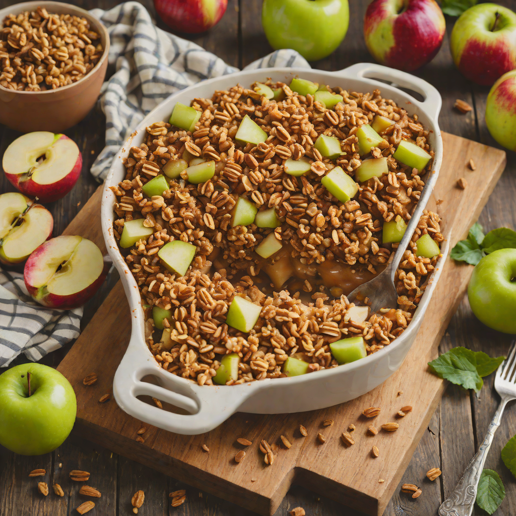 Quick Caramel Apple Cinnamon Crumble
