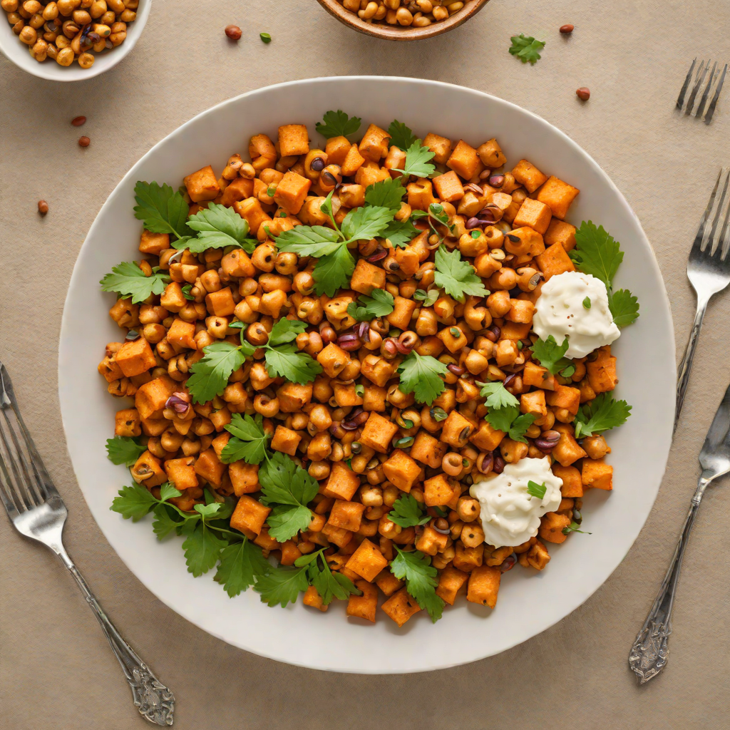 Oven-Roasted Spiced Chickpea and Sweet Potato Bowl