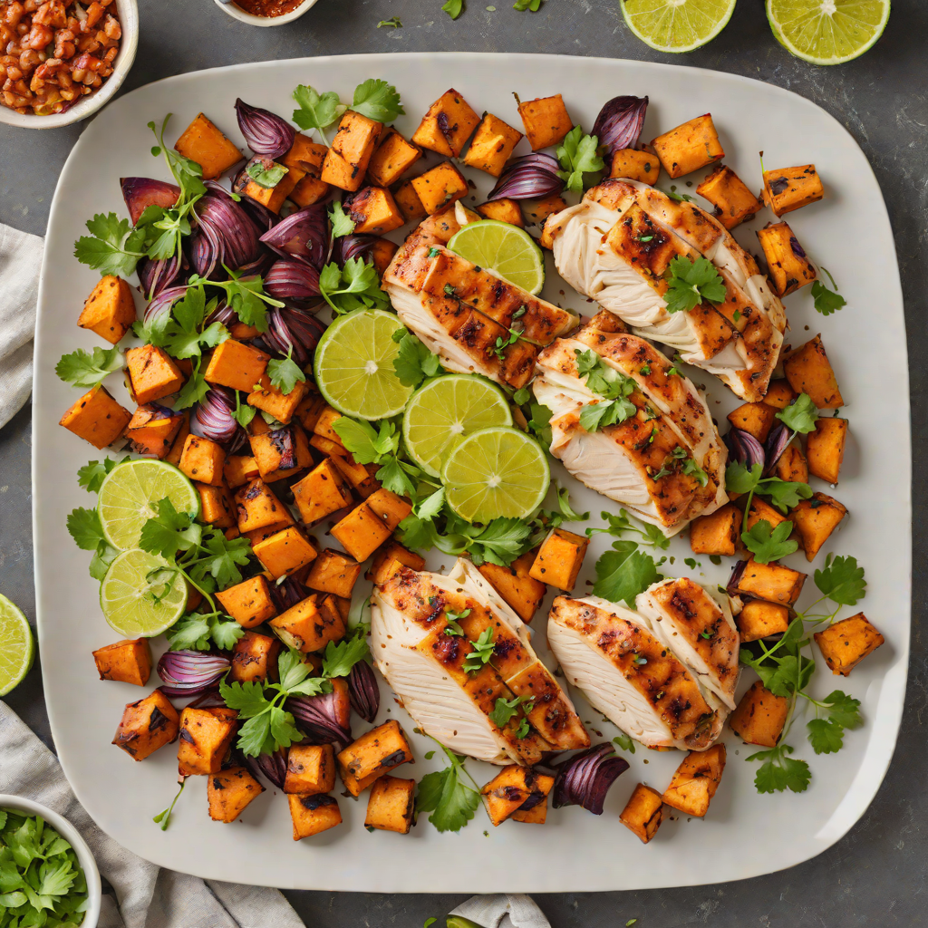 Sheet Pan Chipotle-Lime Chicken with Roasted Sweet Potatoes
