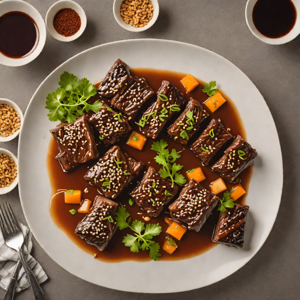 Korean-Inspired Braised Beef Short Ribs with Soy-Garlic Glaze