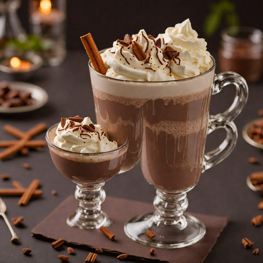 Cardamom-Spiced Hot Chocolate with Whipped Cream
