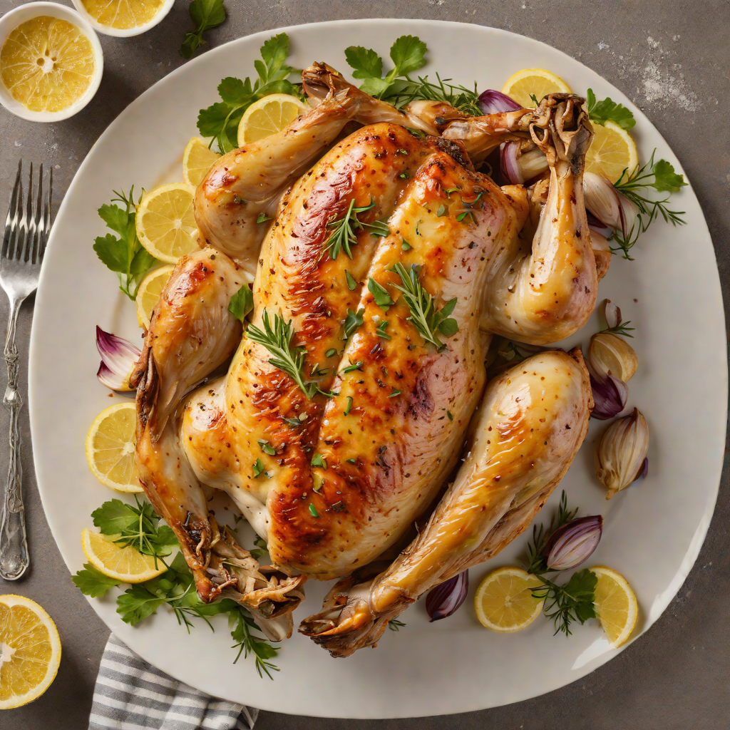 Slow-Roasted Chicken with Garlic and Lemon