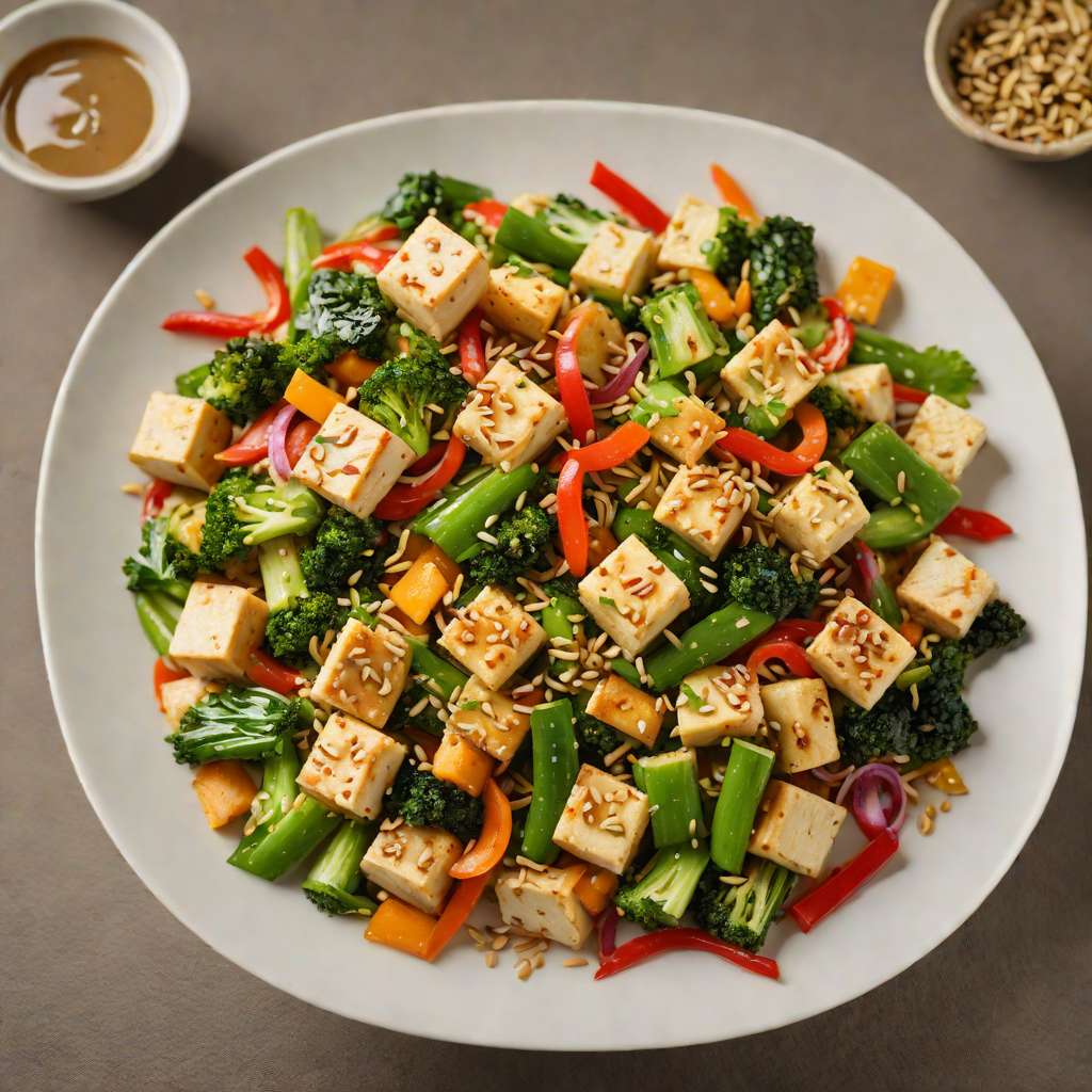 Stir-Fried Okinawan Vegetables with Tofu and Sesame