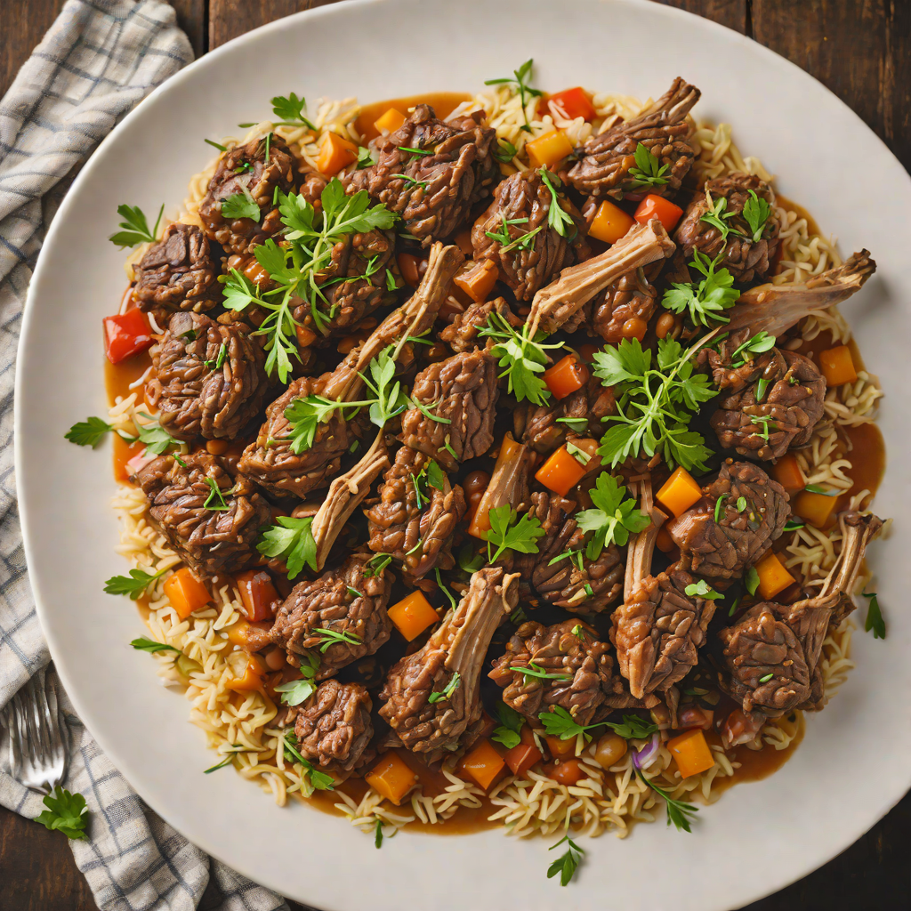 Slow-Cooked Ethiopian Lamb Tibs with Garlic and Rosemary