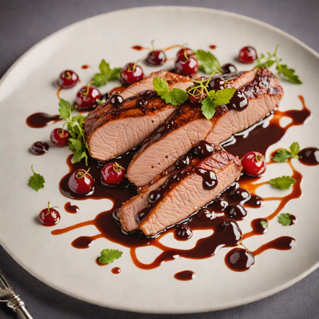 Pan-Roasted Duck Breast with Cherry Balsamic Glaze