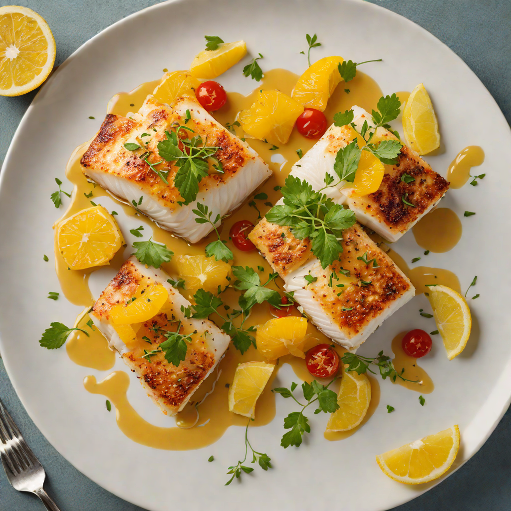 Nordic-Spiced Arctic Cod with Citrus Glaze