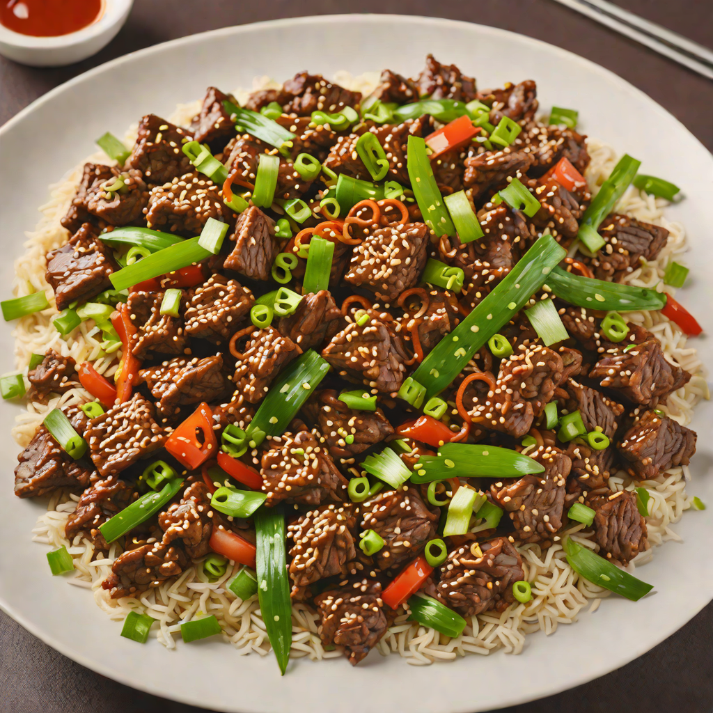 Spicy Korean Stir-Fried Beef with Scallions