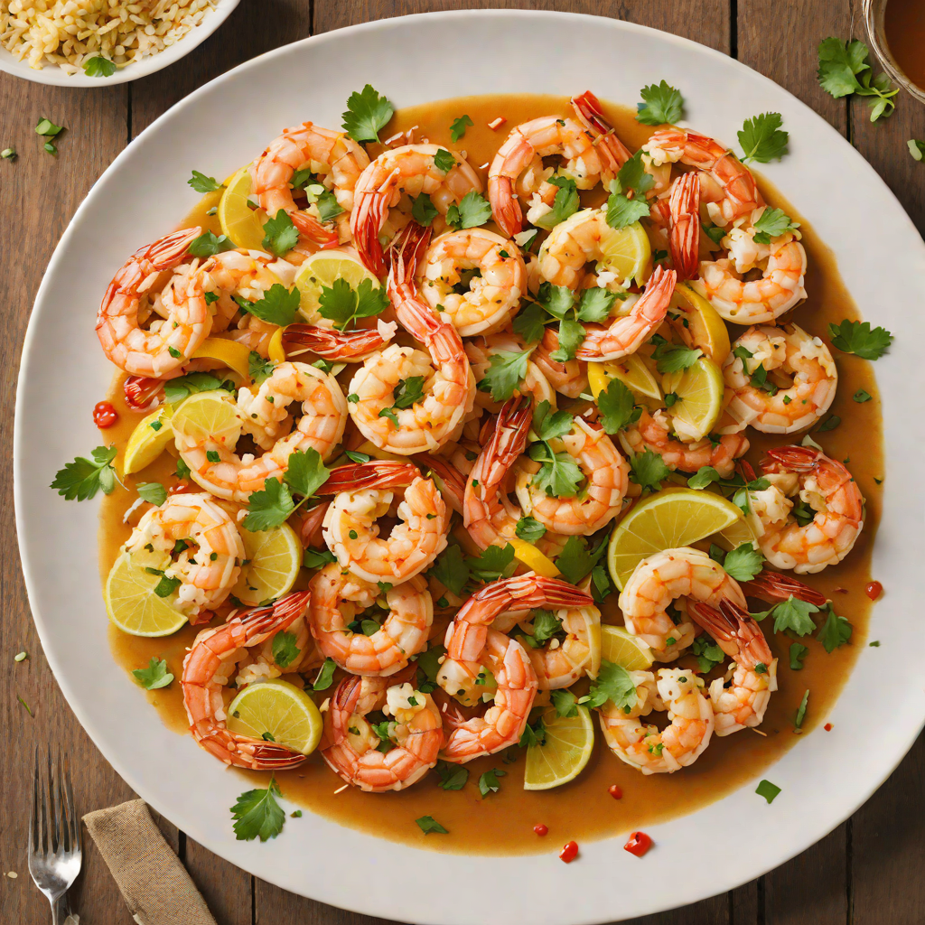 Sautéed Garlic Shrimp with Spicy Mexican Citrus Sauce