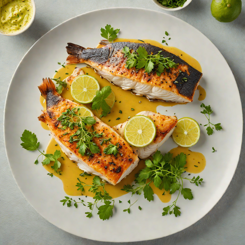 Pan-Seared Amazonian Fish with Herb and Lime Butter