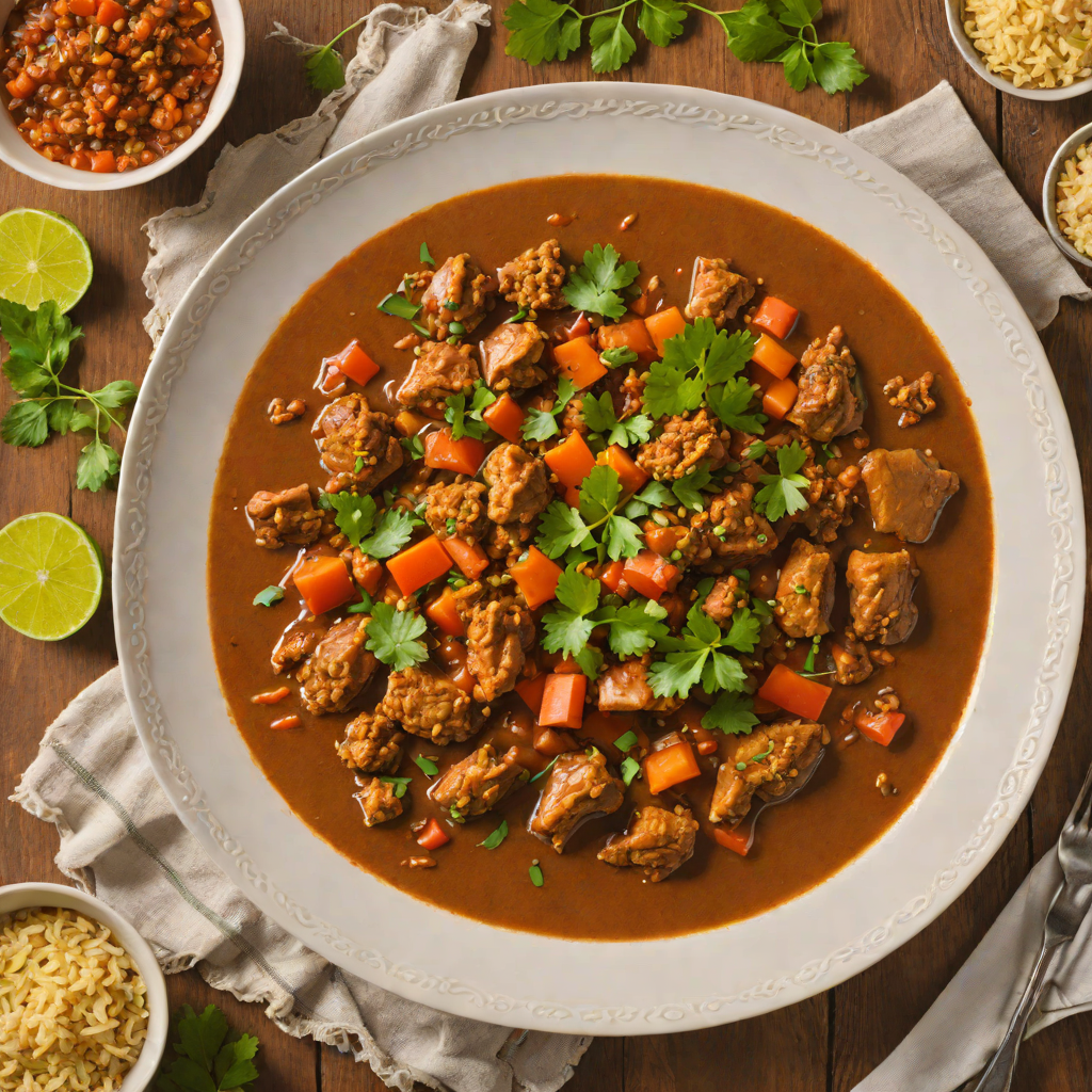 Slow-Simmered Berbere Chicken Stew with Injera Crumbles