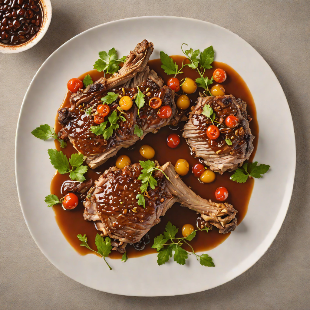 Slow-Roasted Lamb Shoulder with Bush Tomato and Kakadu Plum Glaze