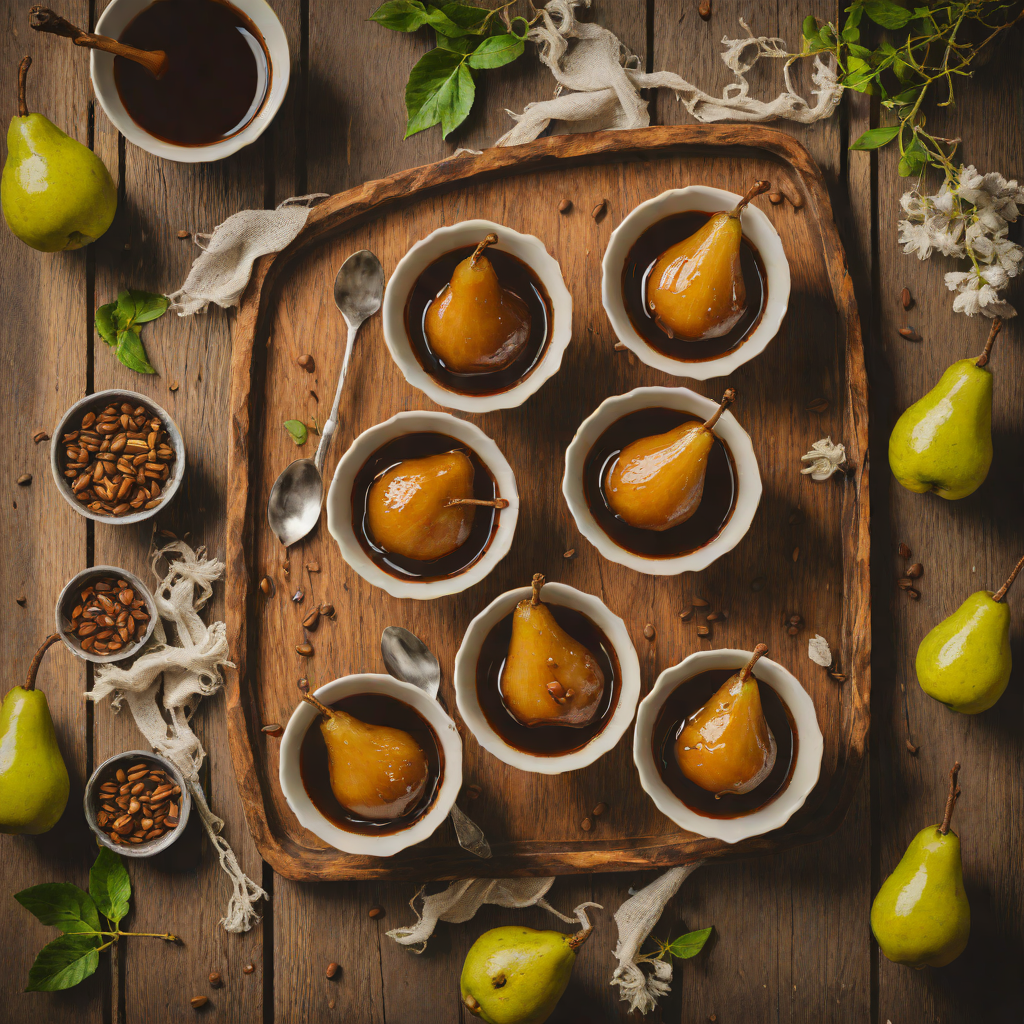 Honey-Simmered Ethiopian Coffee Poached Pears