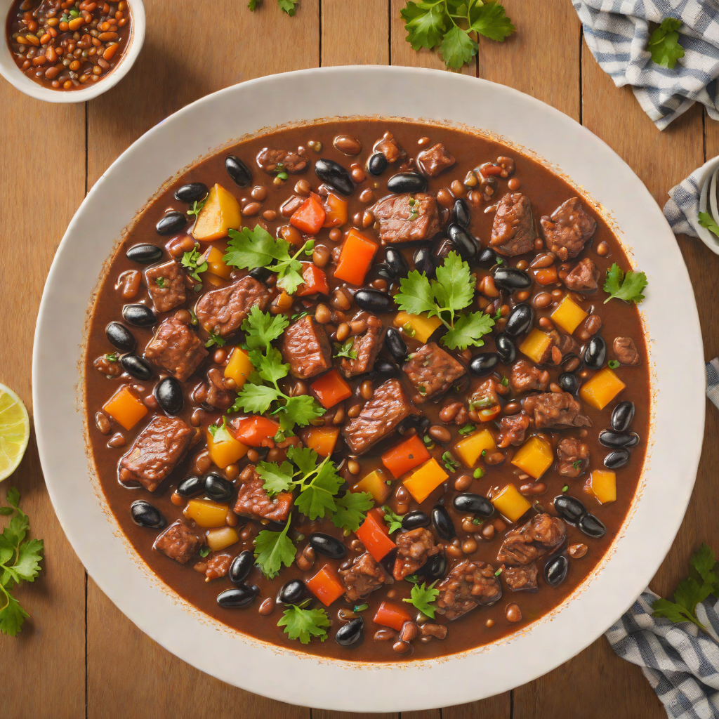 Savory Brazilian Black Bean Stew with Sausage
