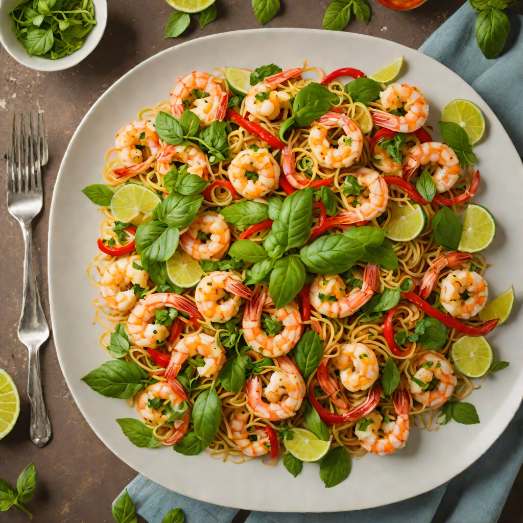 Quick Thai-Style Shrimp Stir Fry with Basil and Lime
