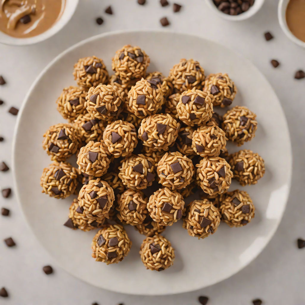 No-Bake Peanut Butter Oat Energy Bites with Chocolate Chips
