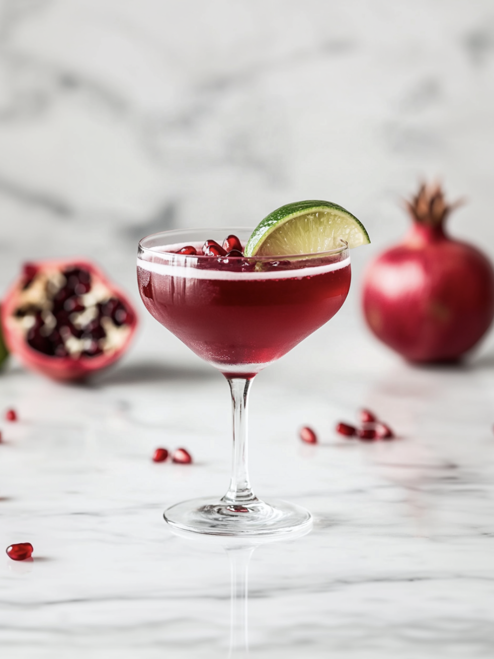 Pomegranate Basil Vodka Smash
