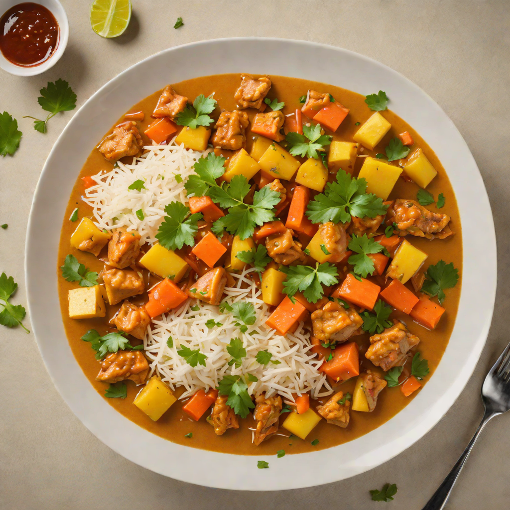 Carrot and Potato Vietnamese Chicken Curry with Turmeric and Coconut