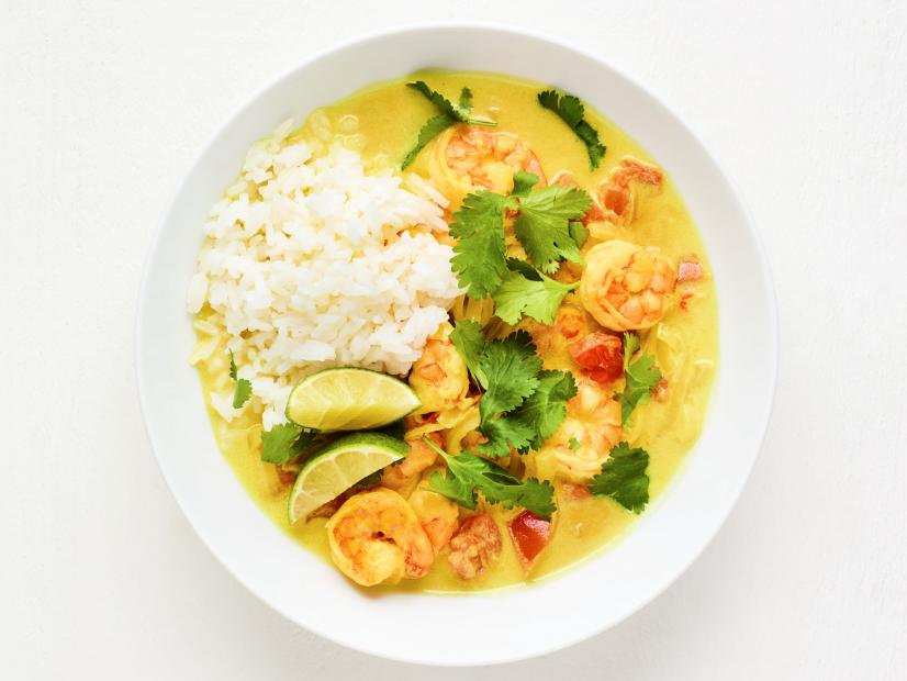 Coconut-Lime Shrimp Curry with Turmeric and Cilantro