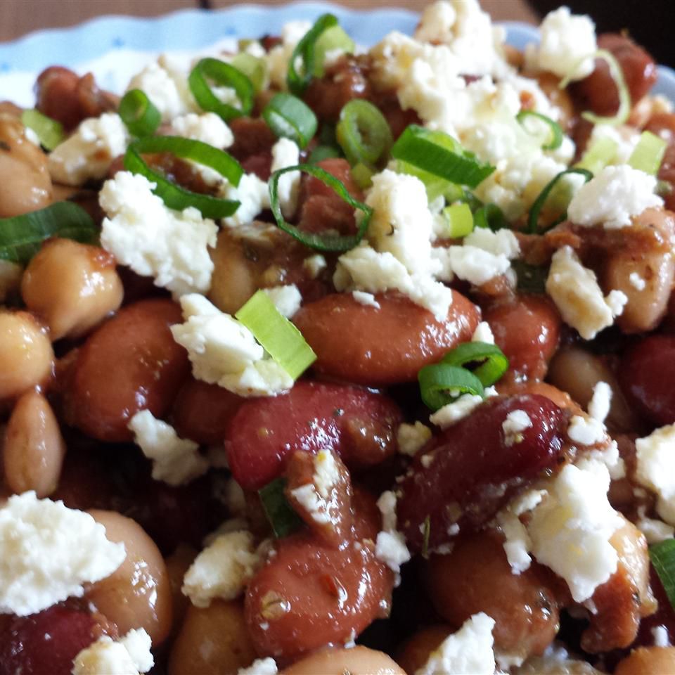 Three-Bean Salad with Feta and Basil