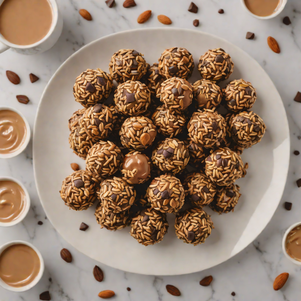 No-Bake Chocolate Oat Energy Bites with Peanut Butter and Chia Seeds