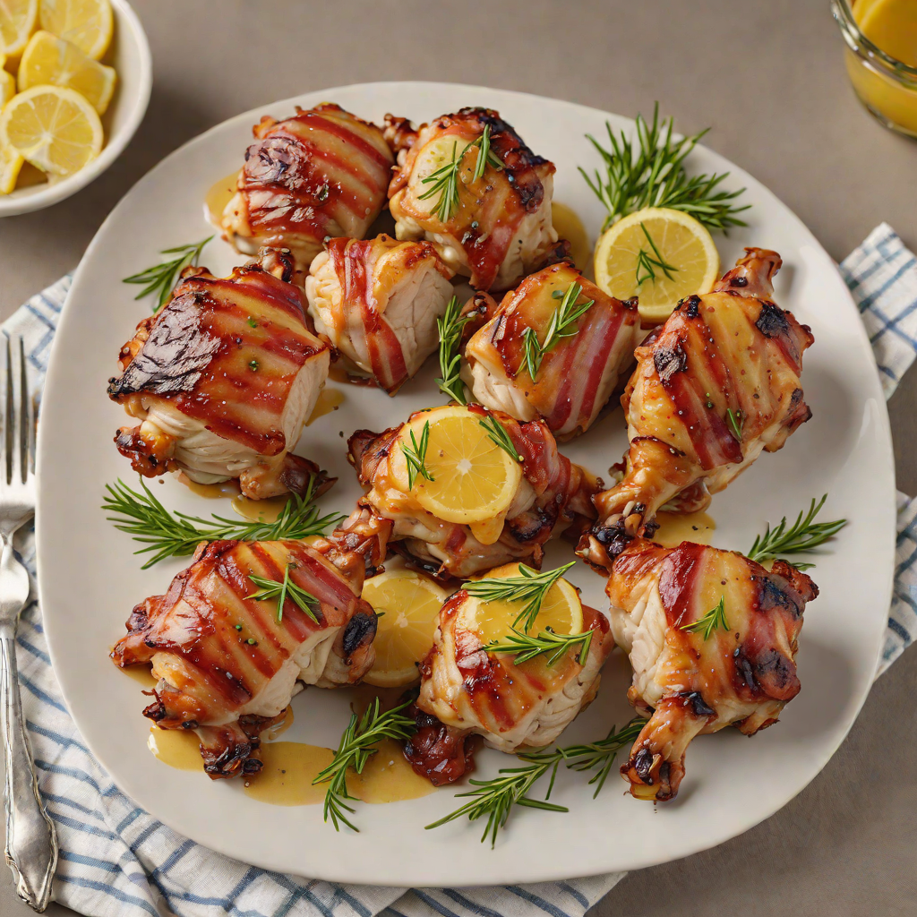 Bacon-Wrapped Chicken Thighs with Garlic-Rosemary Butter