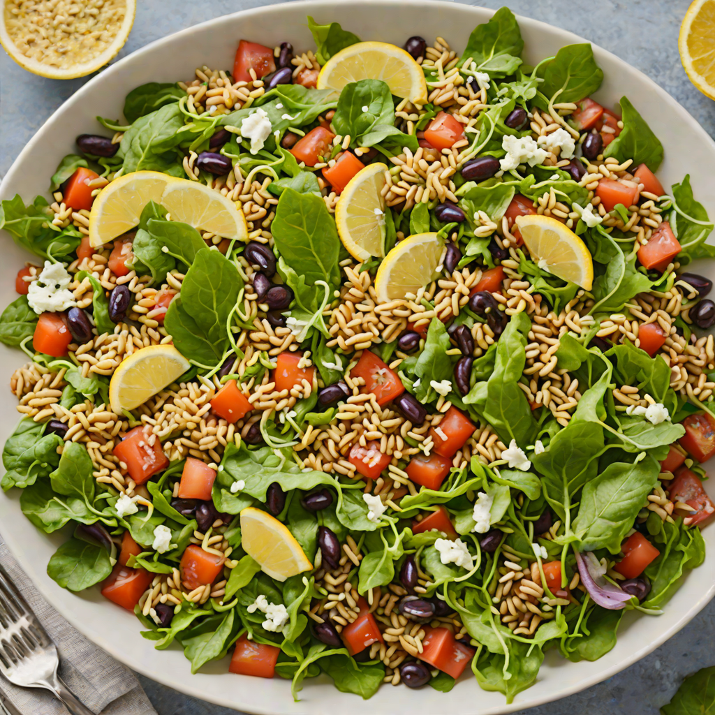 Four-Grain Salad with Lemon-Tahini Dressing