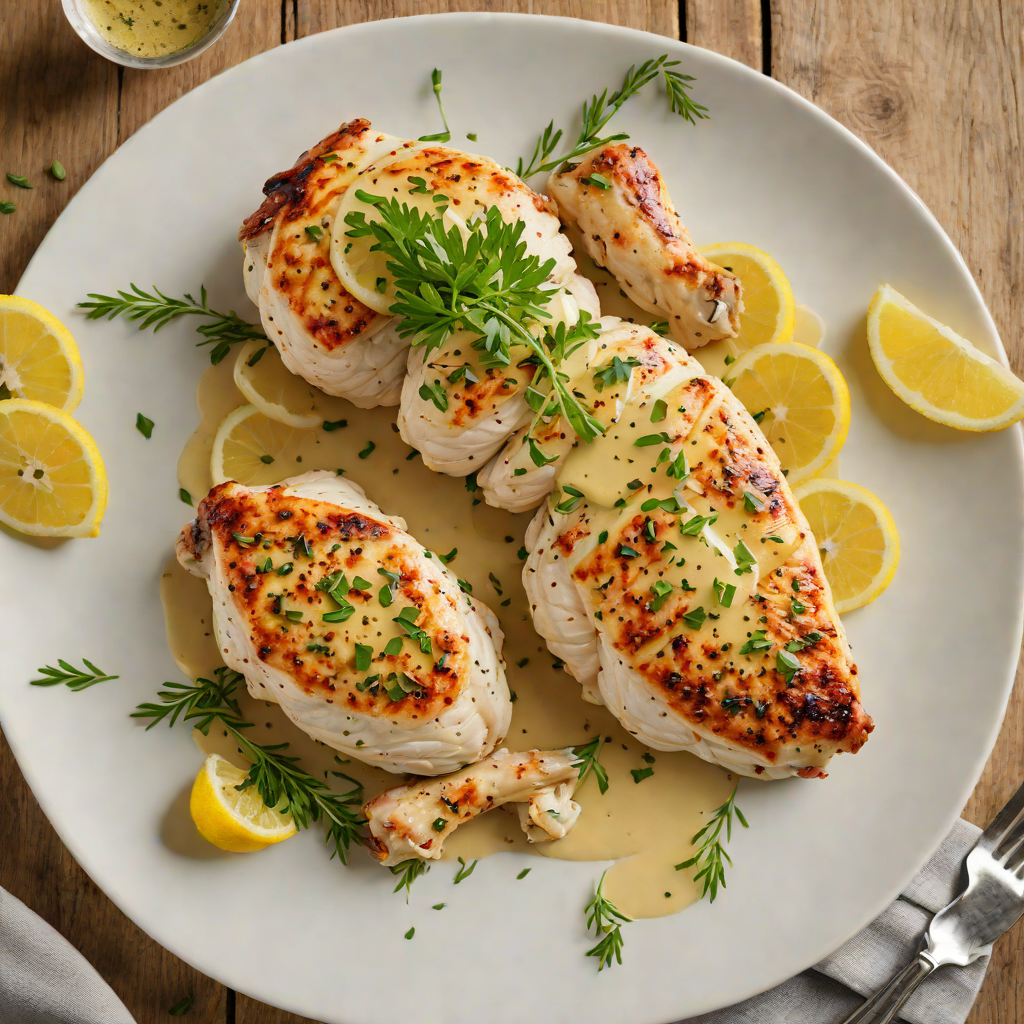 Pan-Seared Chicken with Garlic and Herb Lemon Butter Sauce