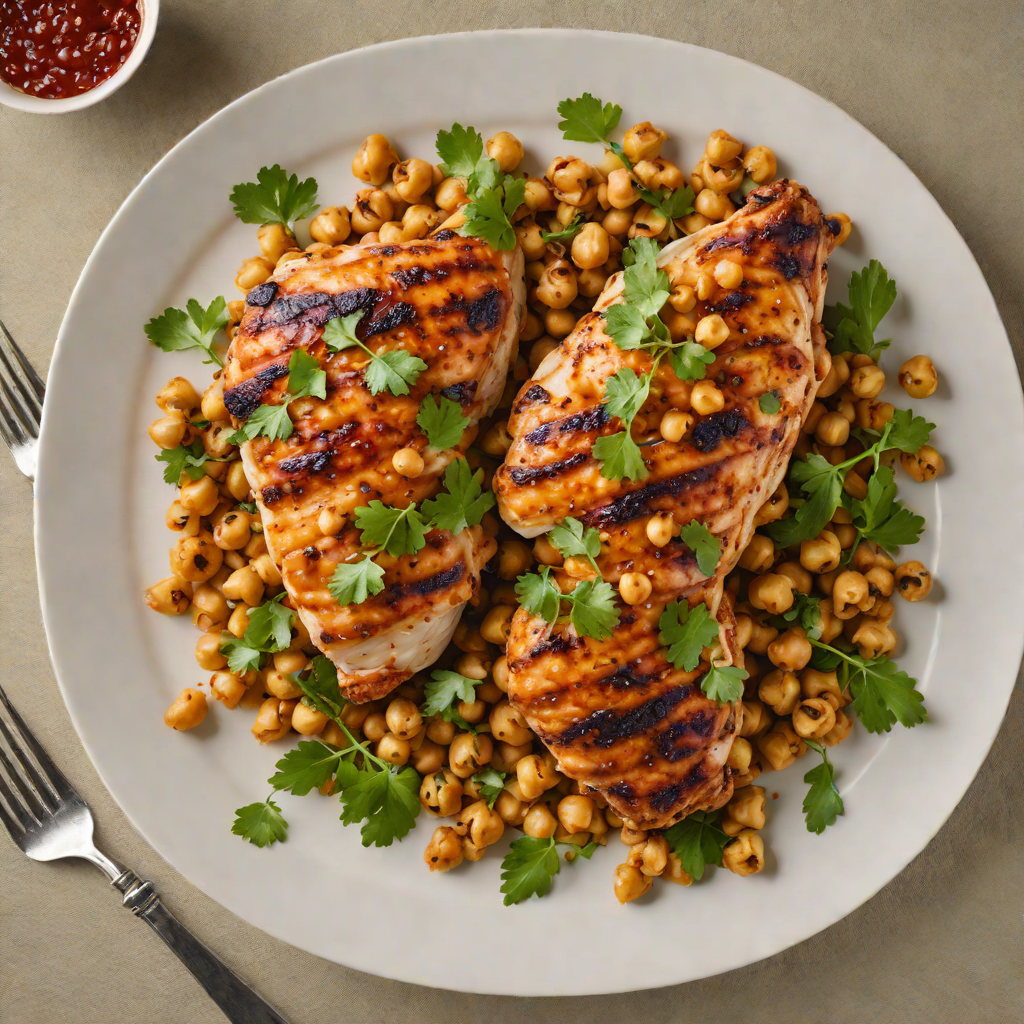 North African Harissa-Rubbed Chicken with Chickpeas