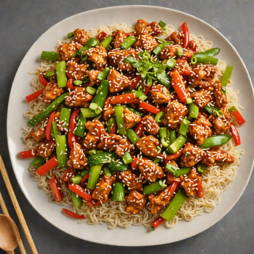 Korean-Inspired Spicy Chicken Stir Fry with Sesame and Scallions