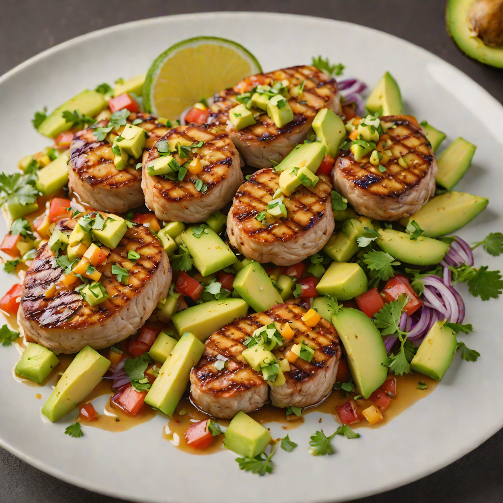 Seared Citrus-Glazed Pork Medallions with Avocado Salsa