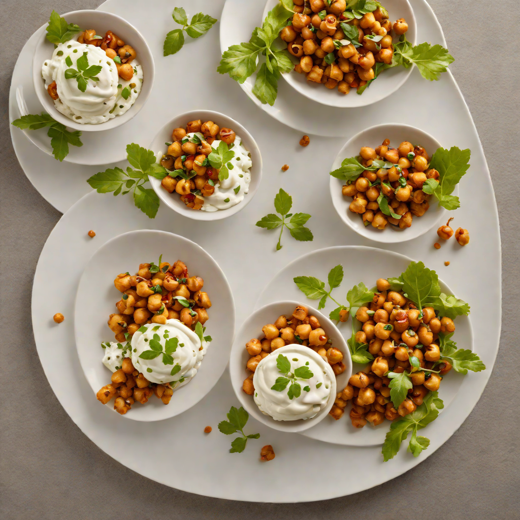 Mediterranean-Fusion Small Plates with Spiced Chickpeas and Herb Yogurt