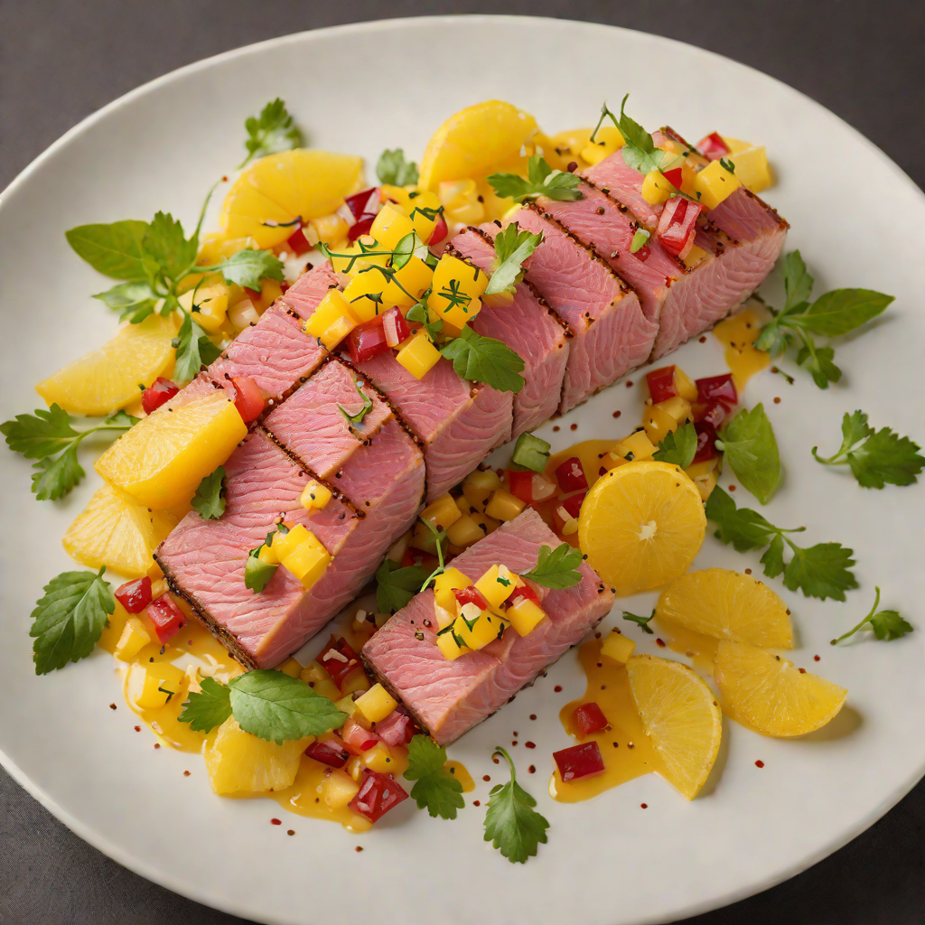 Mediterranean-Fusion Seared Tuna with Citrus Salsa