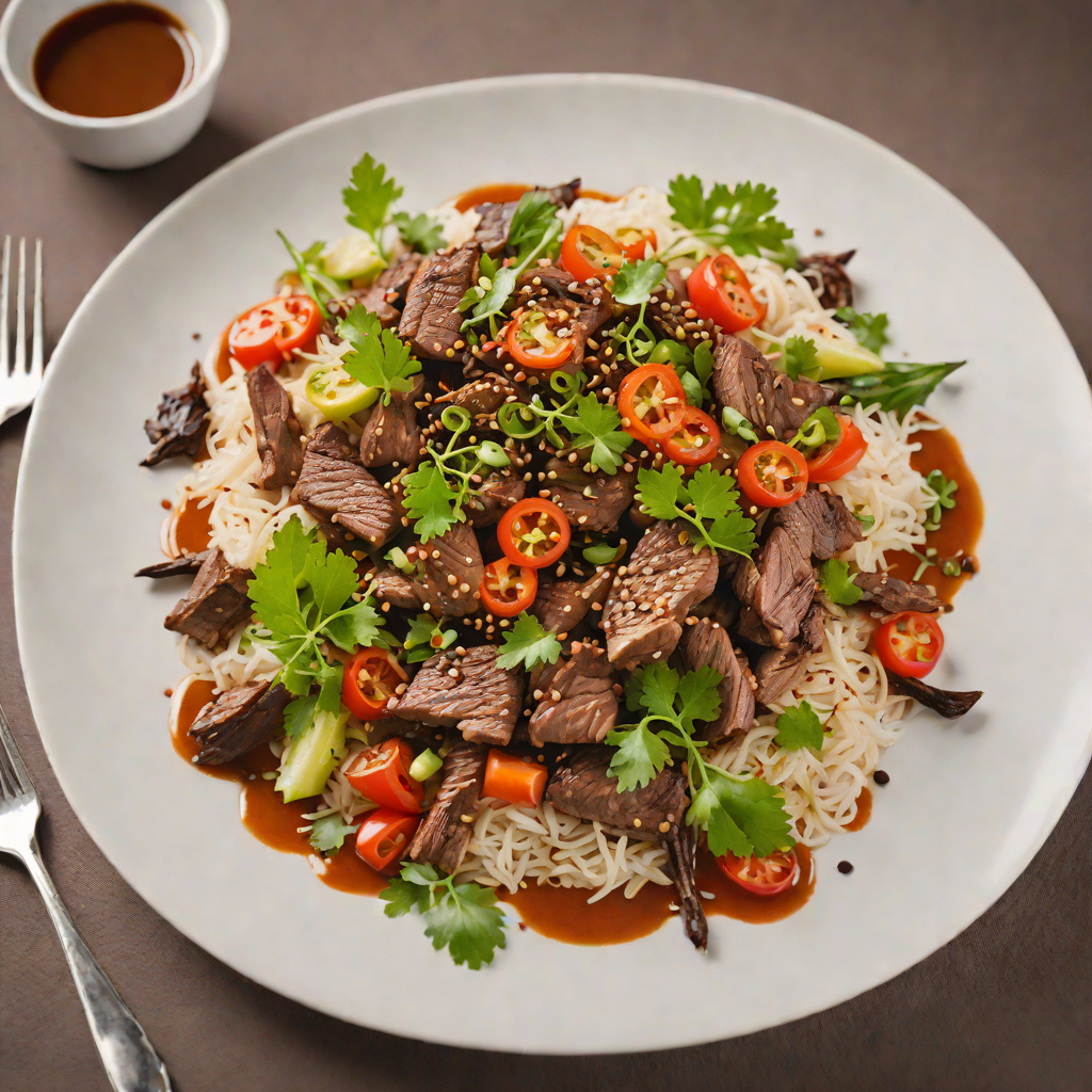 Kangaroo Stir-Fry with Finger Lime and Native Pepper Sauce