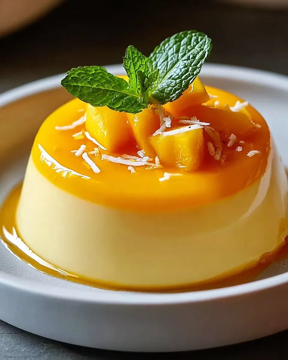 Quick No-Bake Mango Coconut Panna Cotta