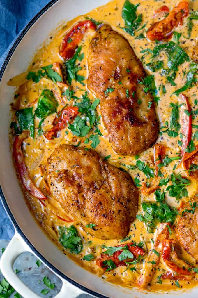 Tuscan Chicken Sauté with Creamy Sun-Dried Tomato Sauce