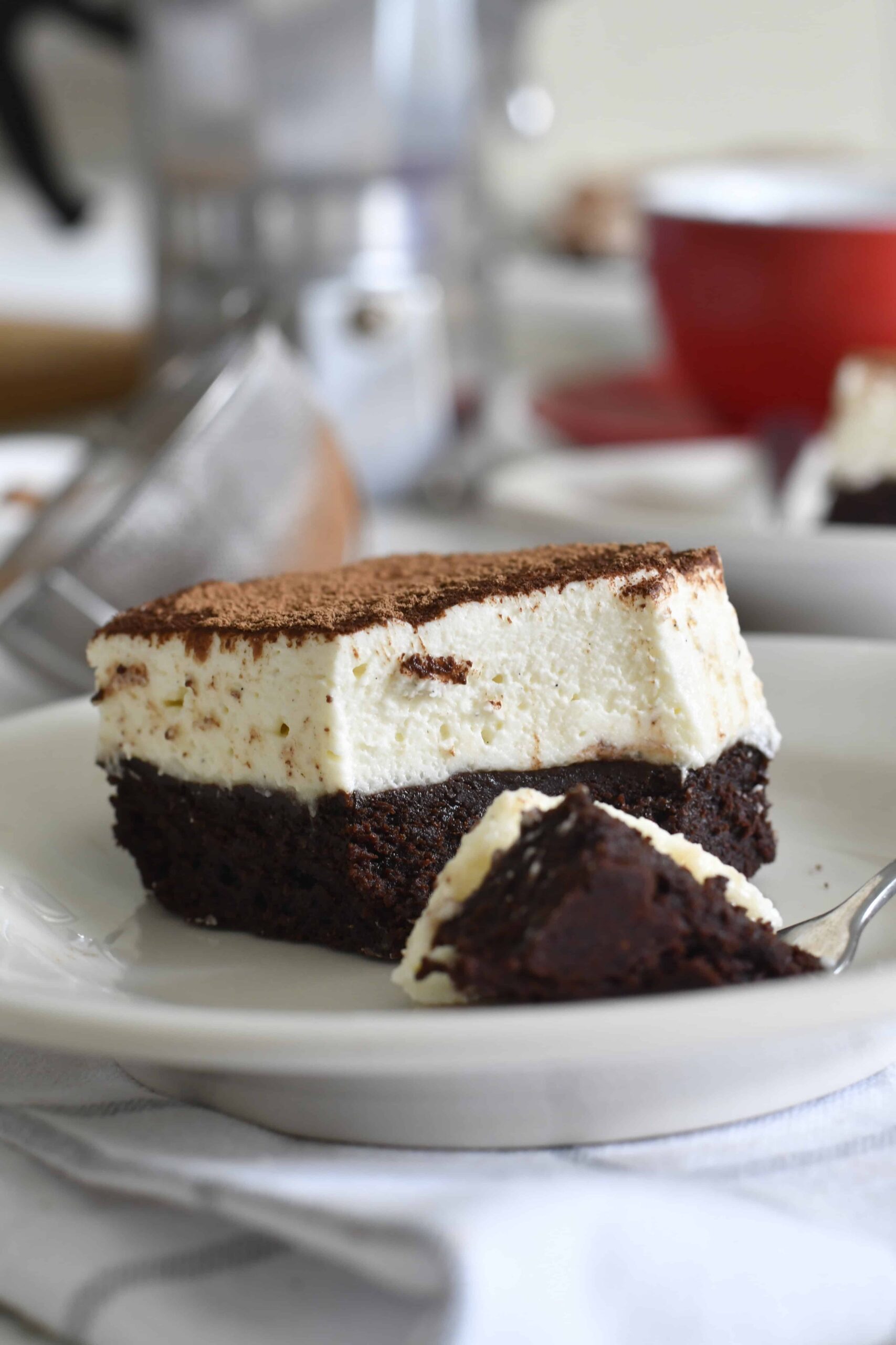 Espresso-Infused Chocolate Sponge with Mascarpone Cremeux