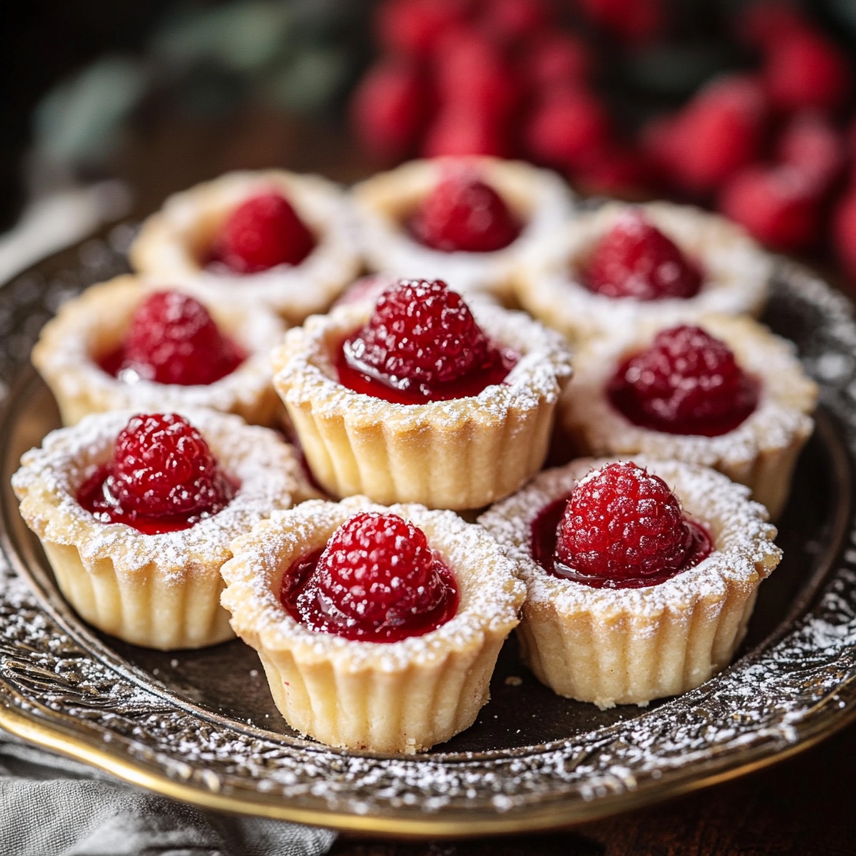 No-Bake Raspberry Almond Mascarpone Tartlets
