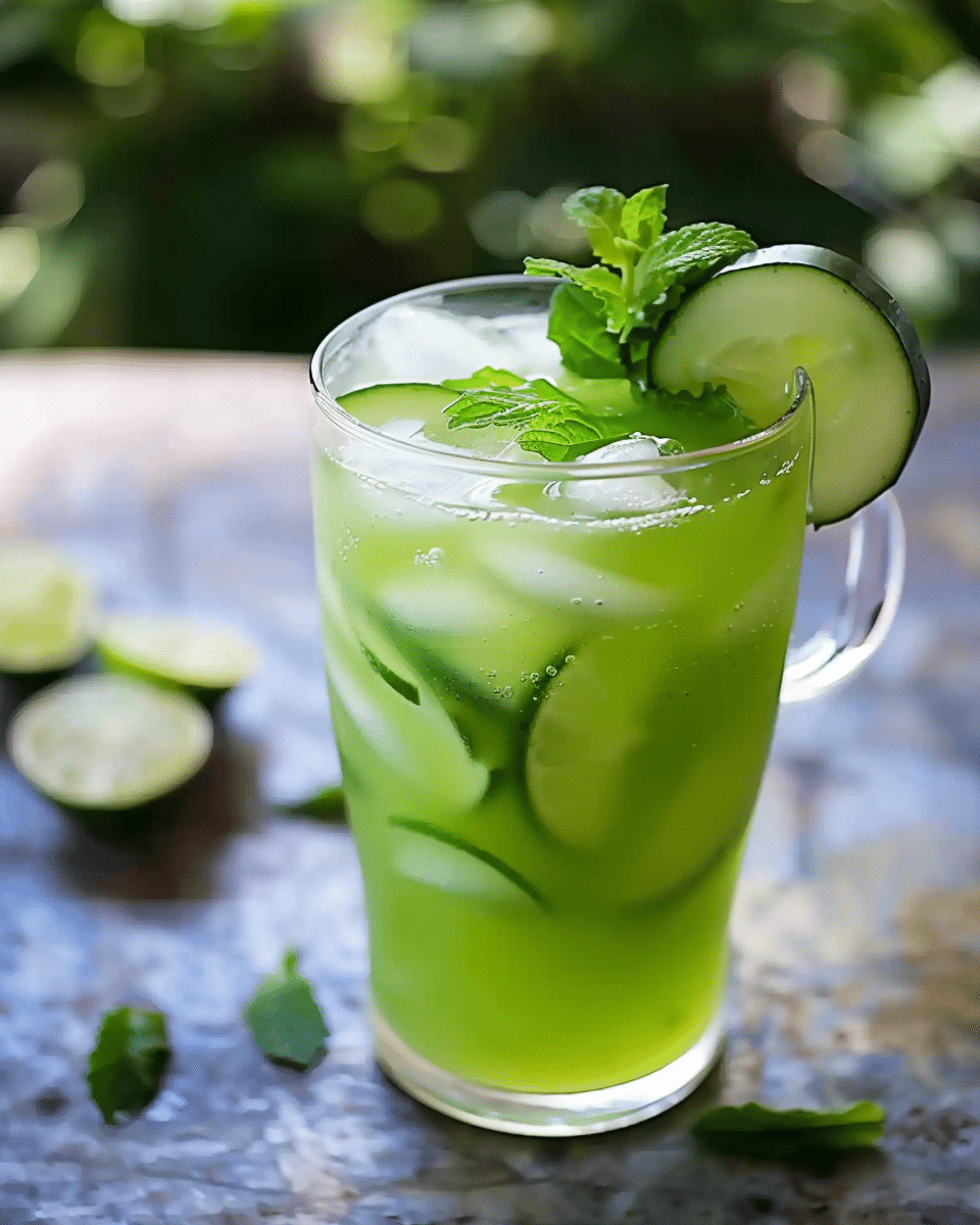 Cucumber Lime Agua Fresca with Mint