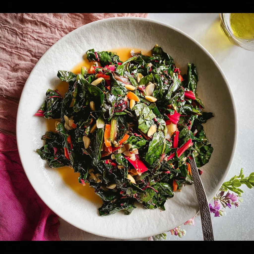 Sautéed Swiss Chard with Garlic and Balsamic Glaze