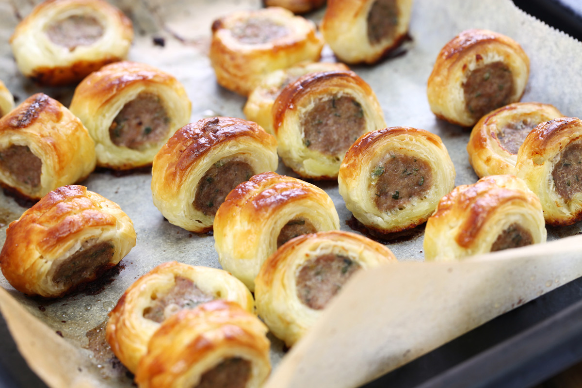 Oven-Baked Sausage Rolls with Puff Pastry and Sage