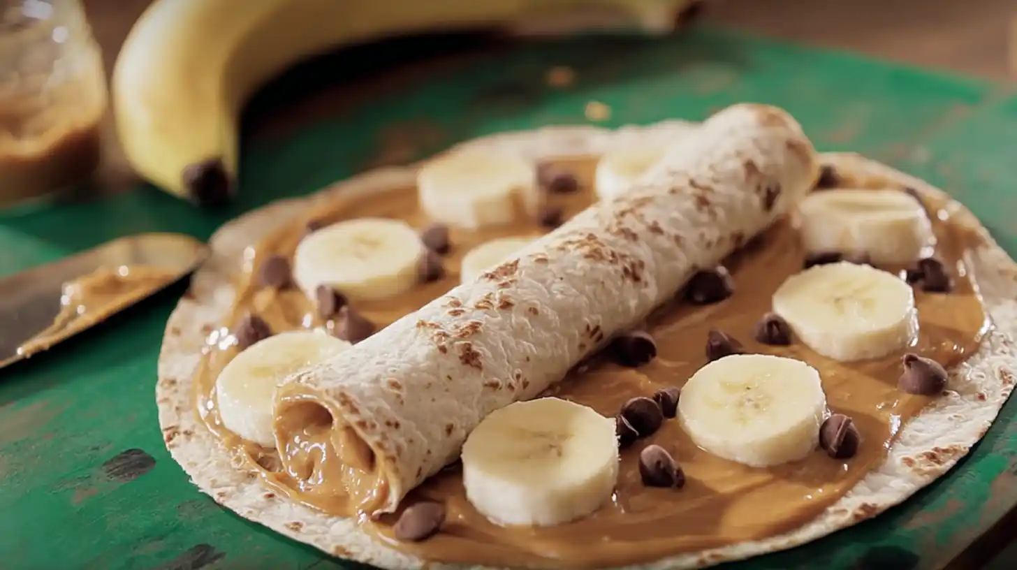 No-Bake Peanut Butter and Banana Snack Wraps