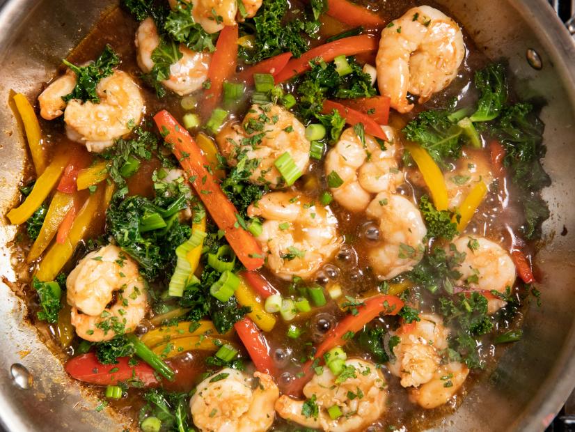 Stir-Fried Shrimp with Zucchini and Bell Pepper