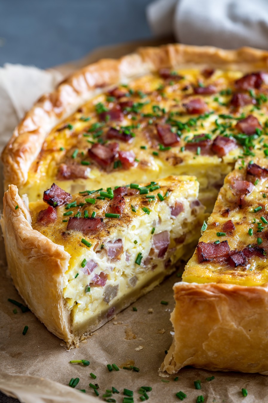 Bacon and Egg Pie with Buttery Shortcrust